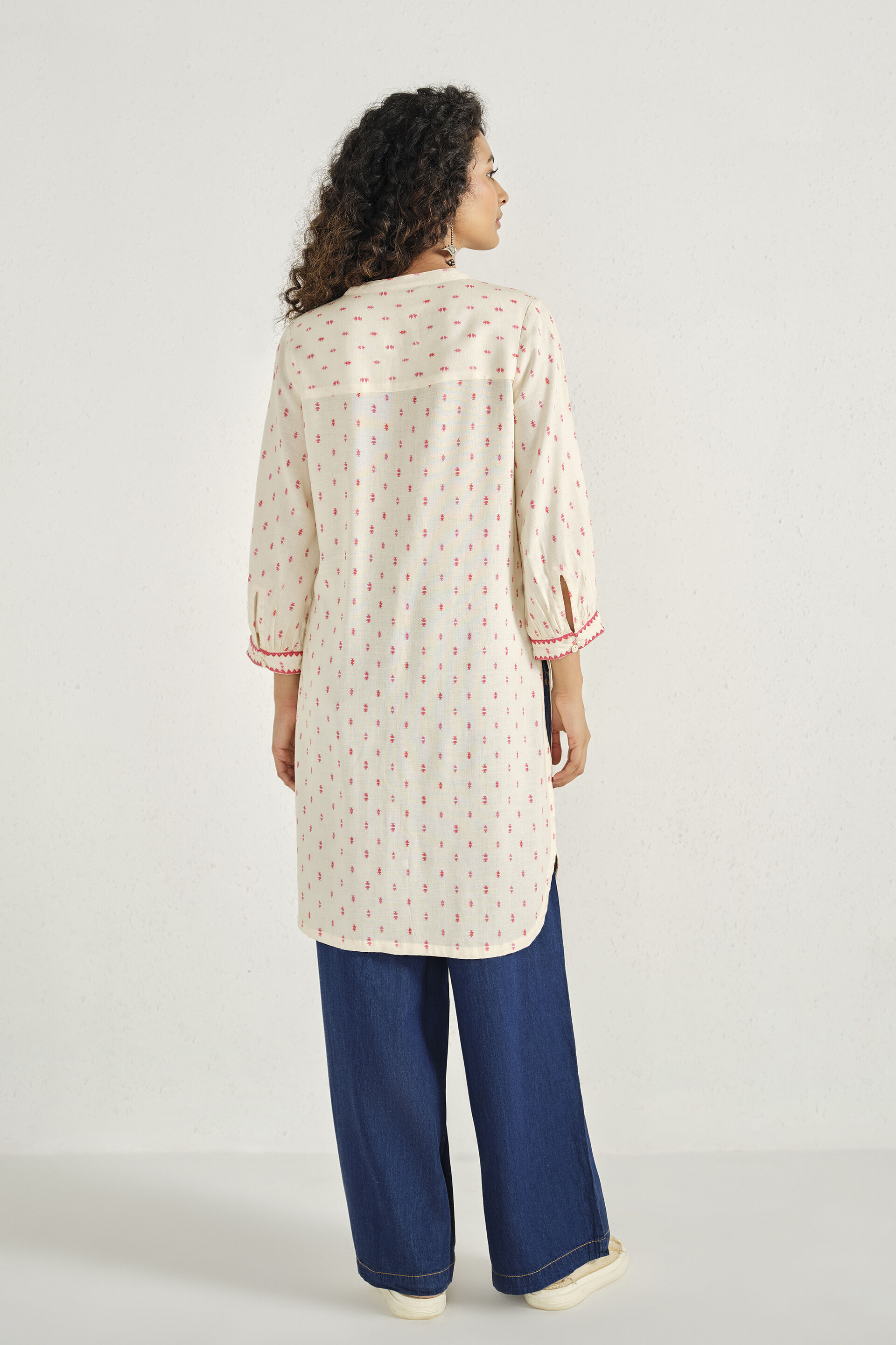 Straight Tunic in White, Off White, image 4